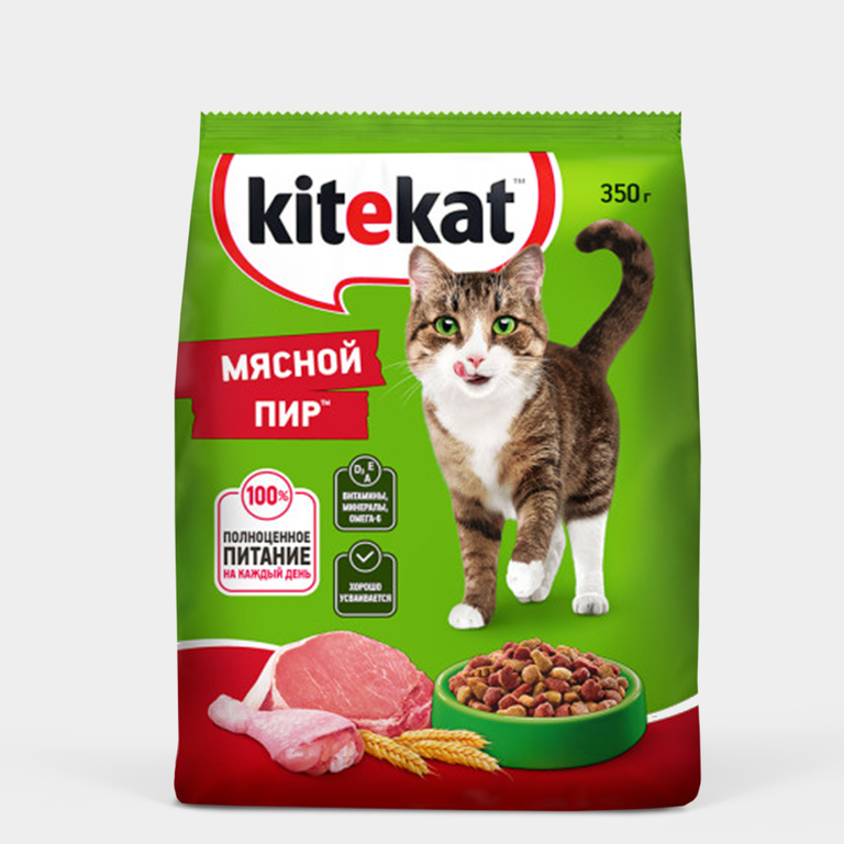 Сухой корм для кошек «Kitekat» «Мясной Пир», 350 г