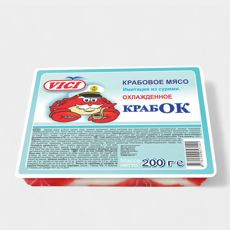 Крабовое мясо «Vici» КрабОК, 200 г