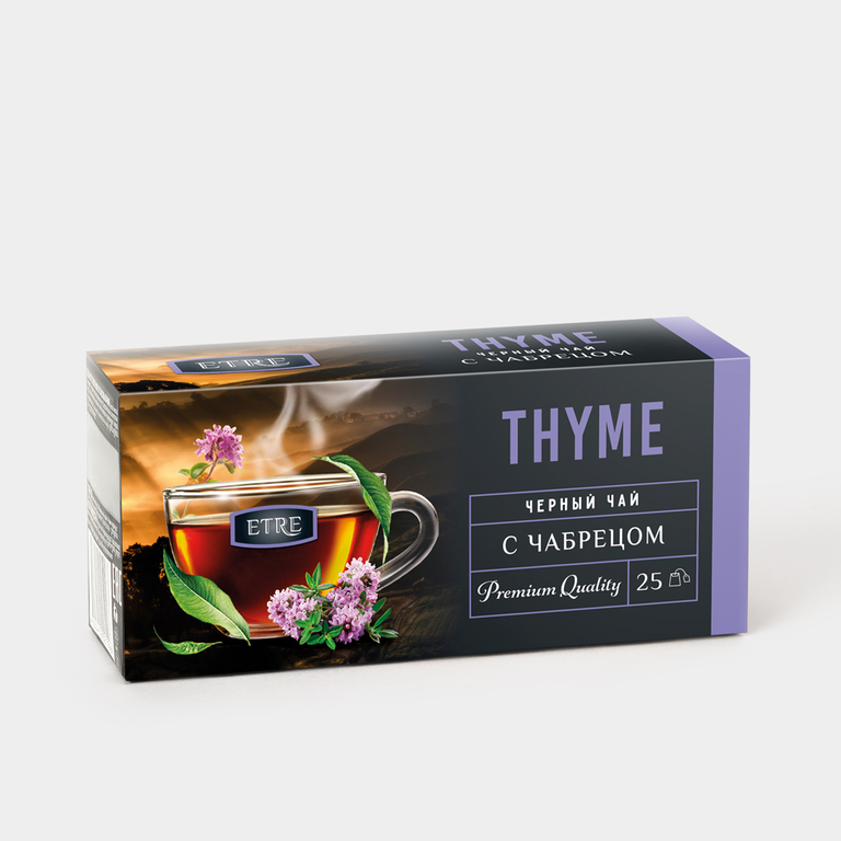 Чай «Etre» Thyme черный с чабрецом, 25 пакетиков, 50 г