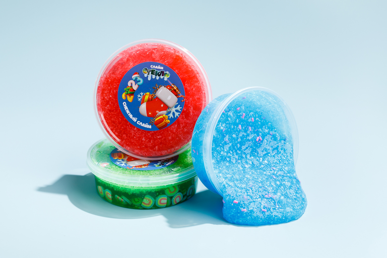 Слайм «Стекло» с декоративным наполнителем