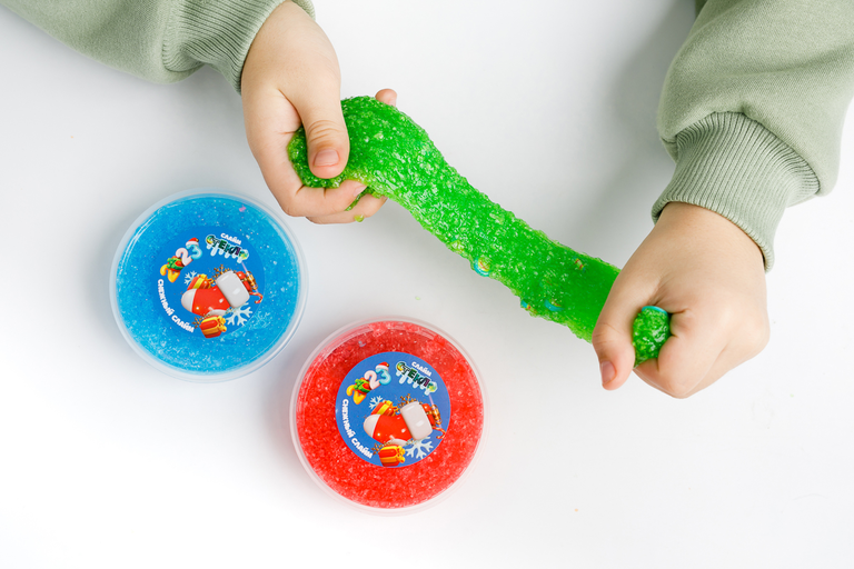 Слайм «Стекло» с декоративным наполнителем