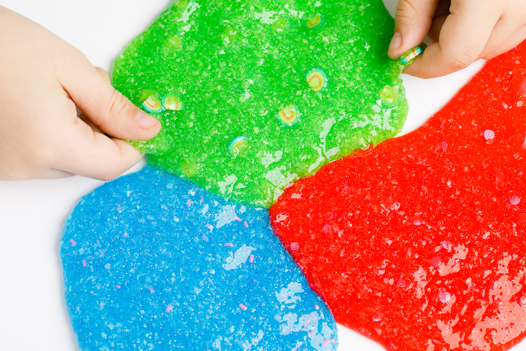 Слайм «Стекло» с декоративным наполнителем