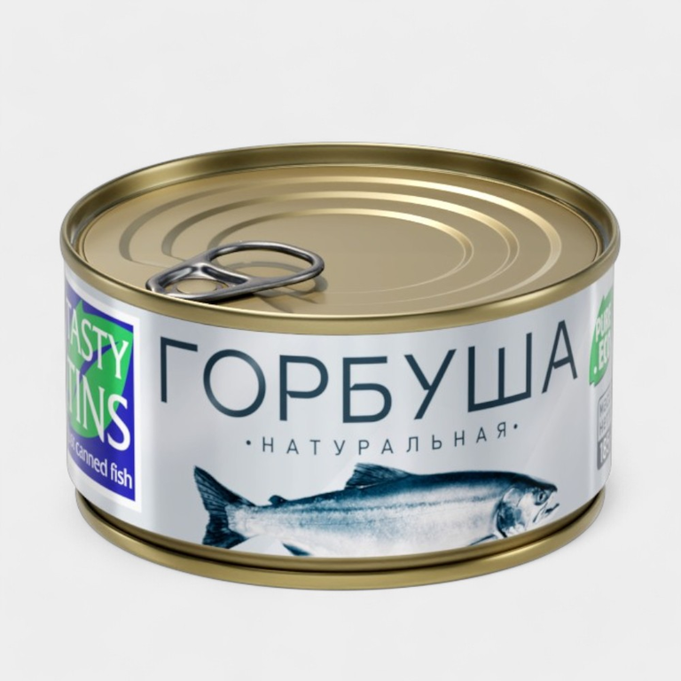 Горбуша «Tasty Tins» Натуральная, 185 г