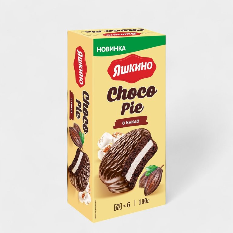 Choco Pie «Яшкино» с какао, 180 г