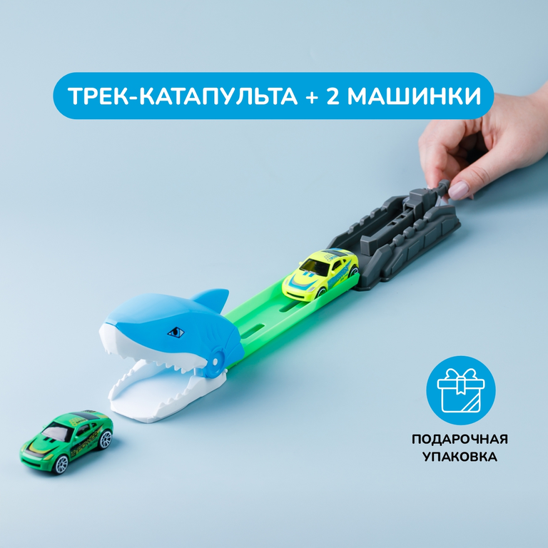Гоночный трек «Акула с двумя машинками»