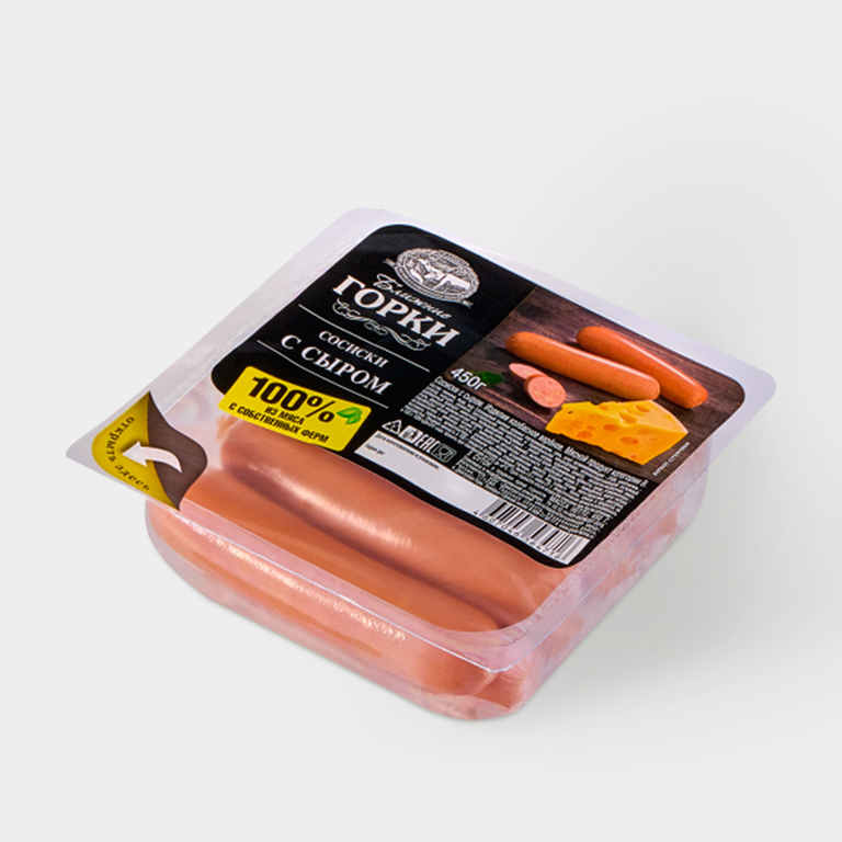 Сосиски «Ближние горки» с сыром, 450 г Сосиски «Ближние горки» с сыром, 450 г
