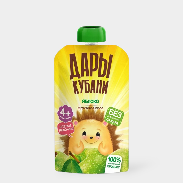 Пюре фруктовое «Дары Кубани» из яблок, 90 г