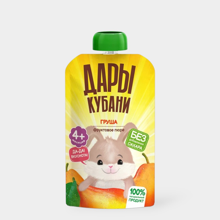 Пюре фруктовое «Дары Кубани» Груша, 90 г
