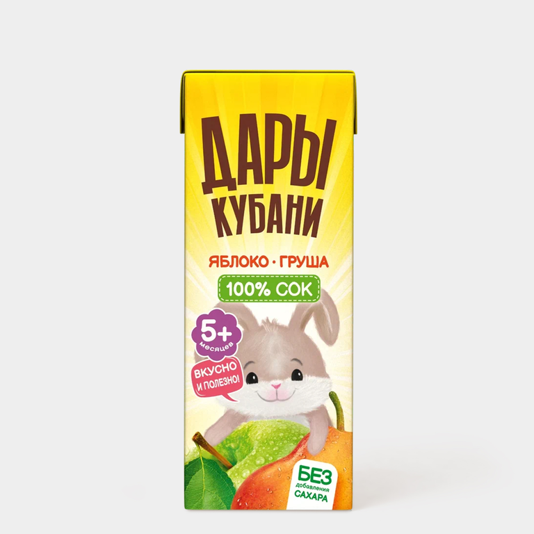 Сок «Дары Кубани» груша-яблоко, 200 мл