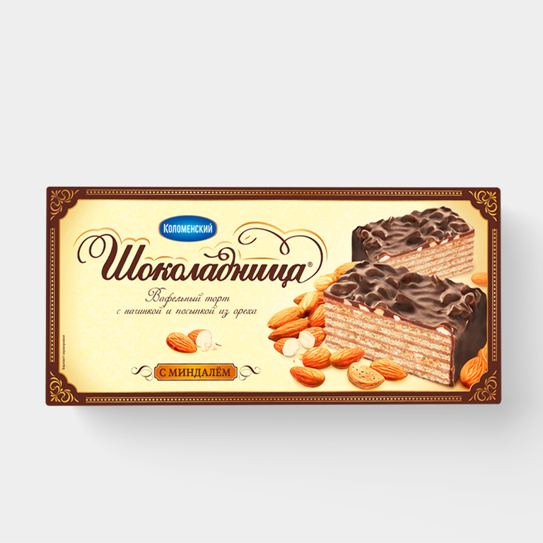 Торт вафельный «Шоколадница» с миндалем, 230 г Торт вафельный «Шоколадница» с миндалем, 230 г