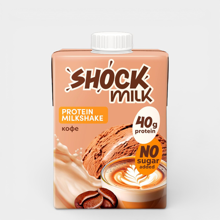 Коктейль молочный высокобелковый «SHOCK MILK» Кофе, 480 мл Коктейль молочный высокобелковый «SHOCK MILK» Кофе, 480 мл