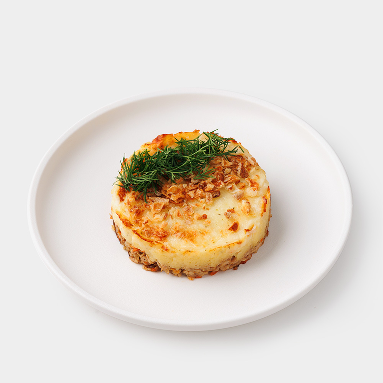 Картофельная запеканка с мясным фаршем и сыром, 200 г