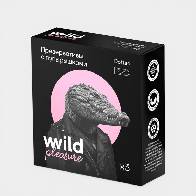 Презервативы латексные «Wild Pleasure» Dotted, 3 шт Презервативы латексные «Wild Pleasure» Dotted, 3 шт