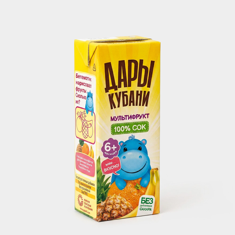 Сок «Дары Кубани» Мультифруктовый, 200 мл