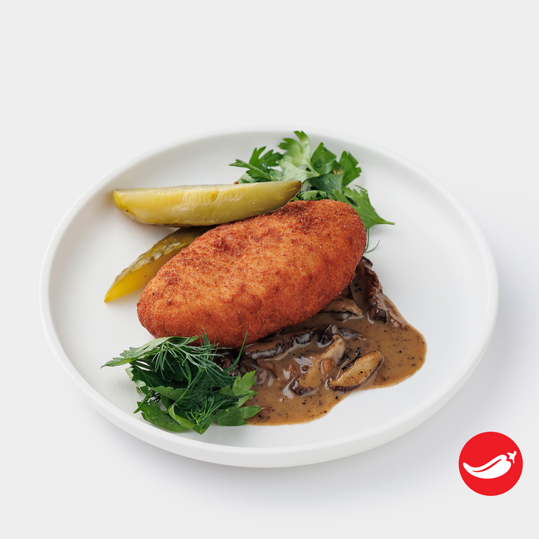 Пожарская котлета из курицы с перечным соусом, 210 г