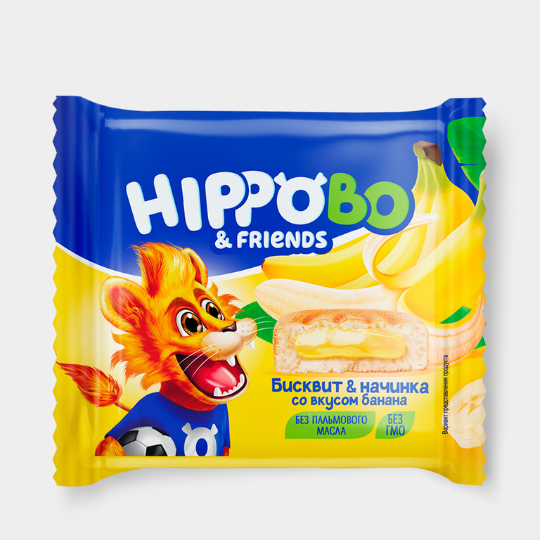 Пирожное «HIPPOBO» с начинкой со вкусом банана, 32 г