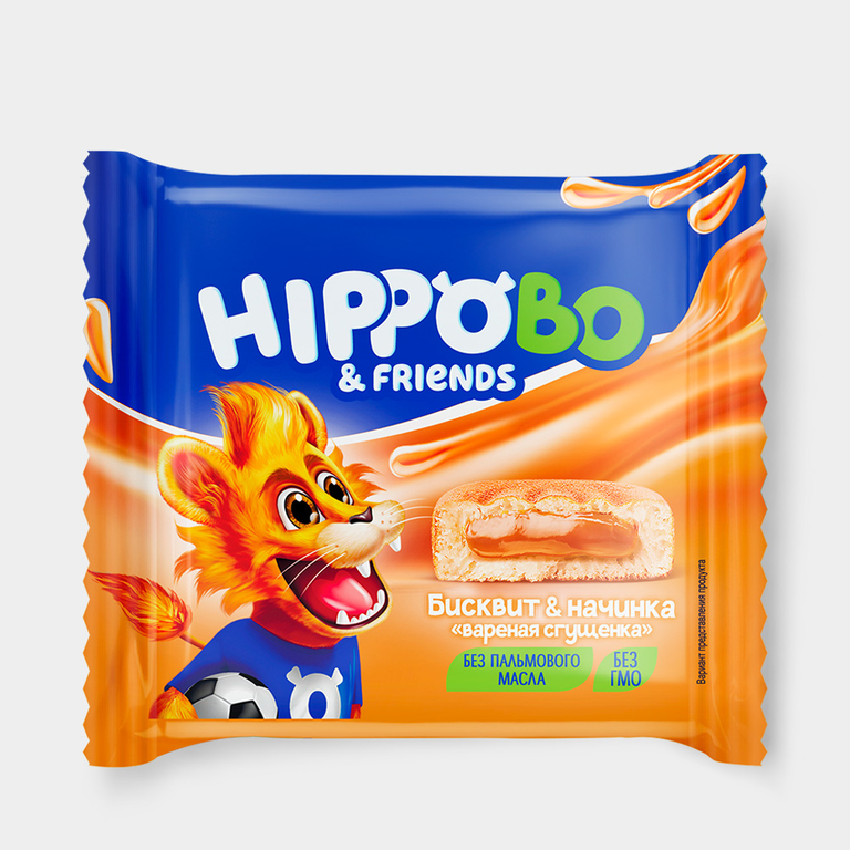 Пирожное «HIPPOBO» с начинкой «вареная сгущенка», 32 г